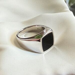 Michael Hill Sterling Silver Ring with Black Onyx